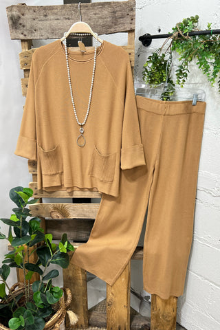 Class Act Set Camel Top & Pant Set OZ   