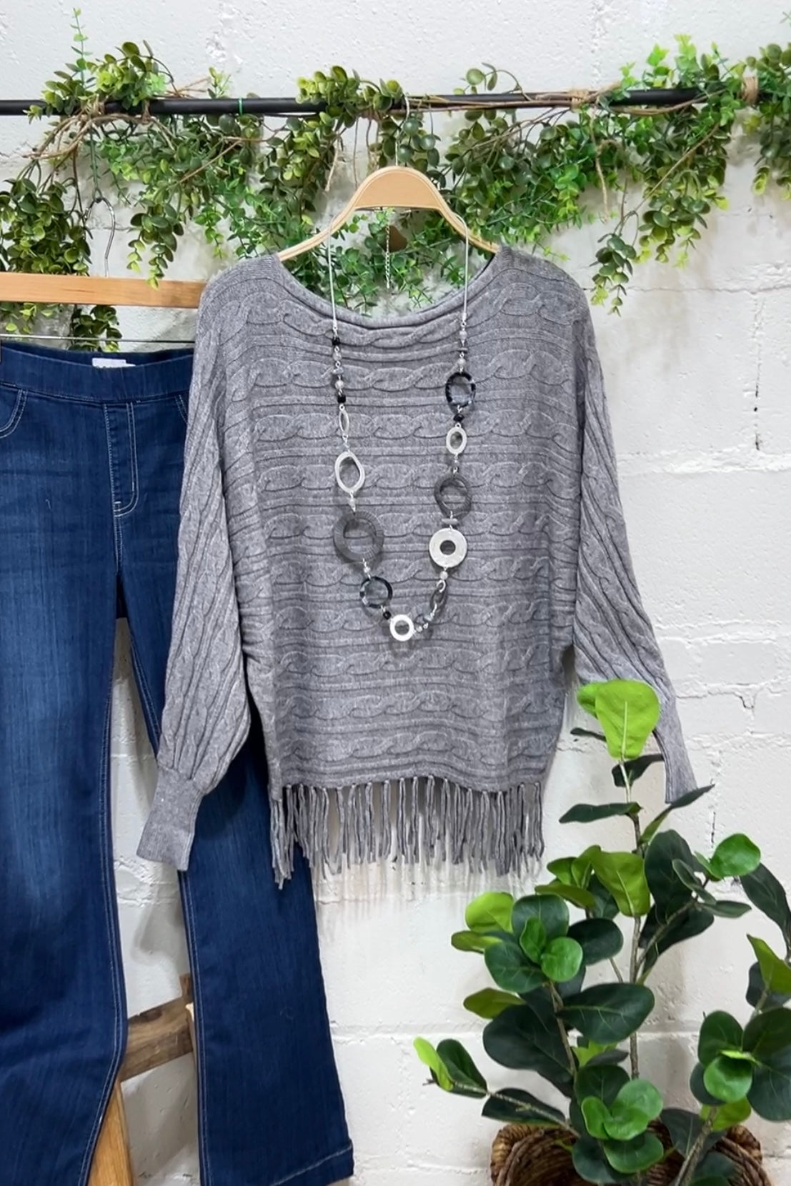 Amy Sweater Grey carol s boutique