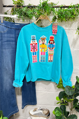 Drummer Boy Turquoise Sweatshirt Bing-A-Gogo   