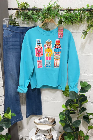 Drummer Boy Turquoise Sweatshirt Bing-A-Gogo   