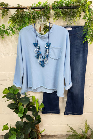 Shenanigans Baby Blue Sweatshirt MuMu