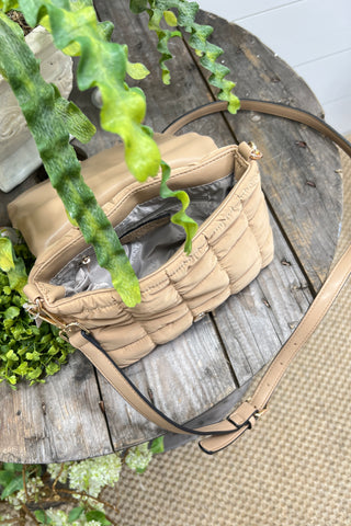 Tegan Crossbody Taupe RESTOCK Soon Handbags Jen & Co   