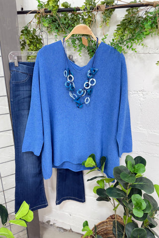 Simpler Days Denim Blue sweater Mina Rosa/WePrice