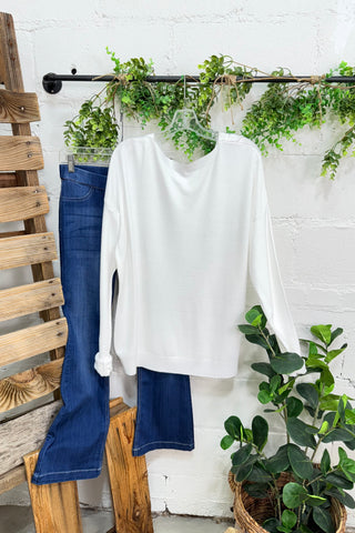 Garden Star White sweater Miss Carla