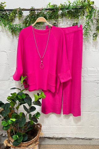 Class Act Set Fuchsia Top & Pant Set OZ   