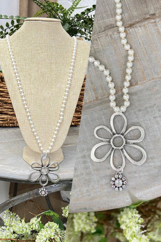Blossom Necklace Silver Necklaces BFF Silver  