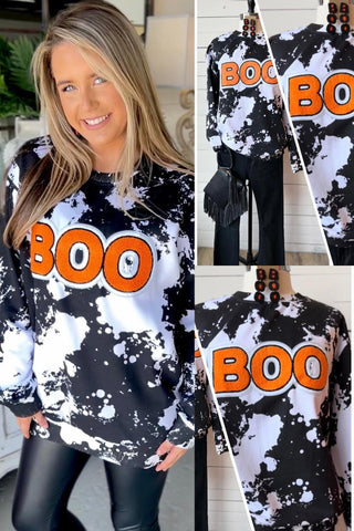 Boo Sweatshirt Black/White Sweatshirt carol's boutique   