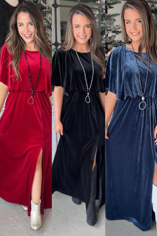 London Velvet Maxi  See And Be Seen   