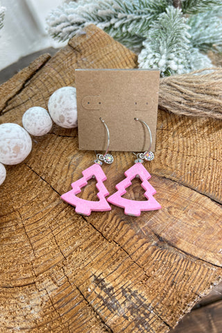 Light Pink Christmas Earrings Earrings Sandra Ling   