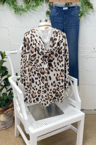 Vivacious Beige Leopard Shacket Shirts & Tops MuMu   