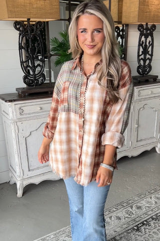 Flash of Fall Sage Shirts & Tops Adora   