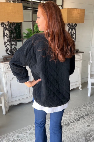 Diamond Quilt Jacket Black Jacket Wi and Co   