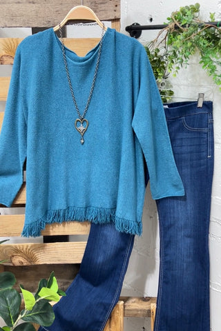 Wells Sweater Teal sweater Sole Luna   