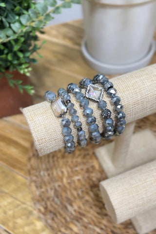 Stunning Gunmetal Bracelet  Jenny One Size Greys/Gunmetal 