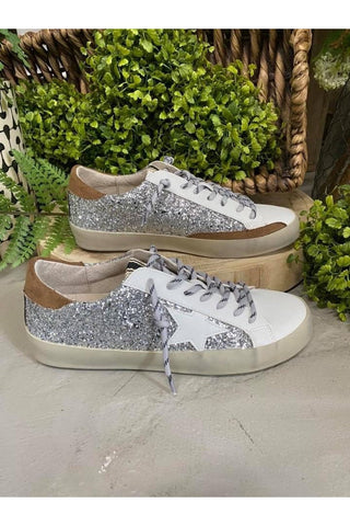 Shu Shop Paula Silver Shoes Shu Shop 6 Silver Sparkle 